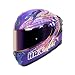 HAX Obsidian Pro Full Face Dual Visor Adult Motorcycle Helmet for Motorbike Street Bike with Pinlock Ready DOT Approved Slyer Purple M - Image 2