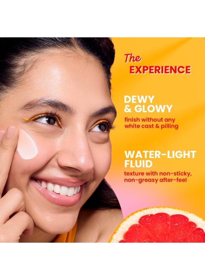 DOT & KEY Vitamin C + E Super Bright Sunscreen Spf 50 |Water-Light,UVA/UVB & Blue Light Protection|For Even Toned & Glowing Skin|With Liquid Spf 50+++| No White Cast| For All Skin Types| 50G - Image 2