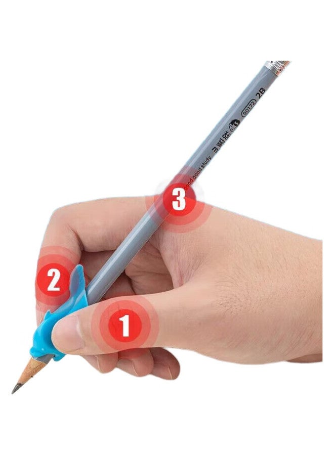AIHAO [Lowest Price Online] Aihao Dolphin-Shaped Pencil Grip Aid For Kindergarten And Elementary School Students, Corrects Pencil Grip, Essential Stationery For Back To School, Pack Of 10 - Image 1