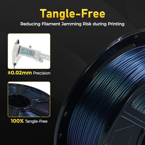FLASHFORGE Rapid PETG Filament 1.75mm Burnt Titanium, 600mm/s Fast Printing, 3D Printer Filament 1kg Spool, Dimensional Accuracy +/- 0.02mm, Changing Colors with Light, Perfectly Hide The Layer Line - Image 5