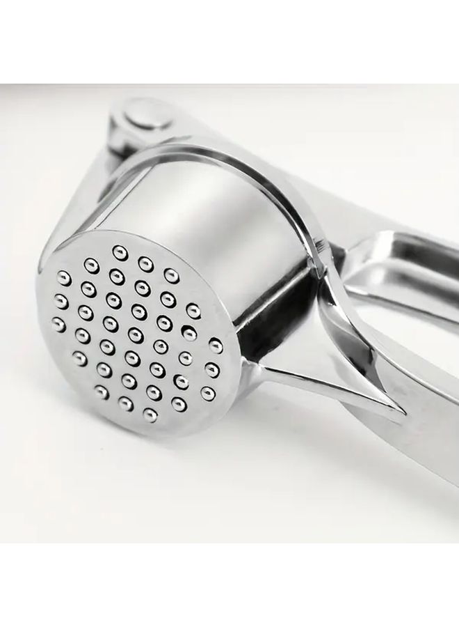 Zinc Alloy Garlic Press Silvery Rust Proof Manual Handheld Mincer - Image 4