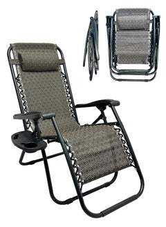 RENOVO Patio Chaise Lounges Chair gravity chair with adjustable backrest and footrest Sunlounger for Poolside Backyard and Beach  - Image 1