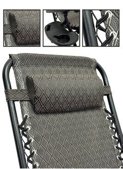 RENOVO Patio Chaise Lounges Chair gravity chair with adjustable backrest and footrest Sunlounger for Poolside Backyard and Beach  - Image 2