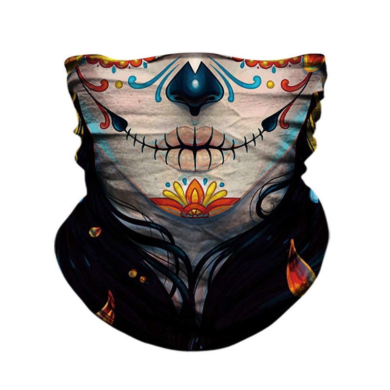 M-YOUNG Skull Face Sun Mask Half,Bandanas,Neck Gaiter, Headwear, Headband for Fishing, Hunting,Yard Work - Image 1