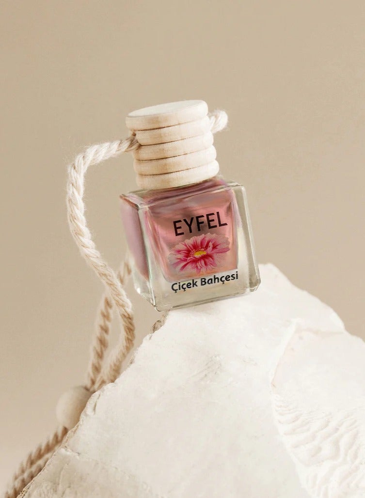 آيفيل معطر جو للسيارة برائحة حديقة الزهور - عطر سائل يدوم طويلاً مع موزع خشبي، 10 مل - Image 2