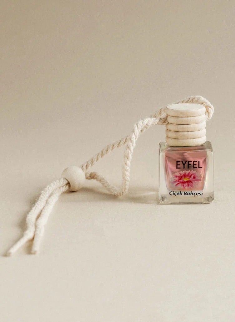 آيفيل معطر جو للسيارة برائحة حديقة الزهور - عطر سائل يدوم طويلاً مع موزع خشبي، 10 مل - Image 4