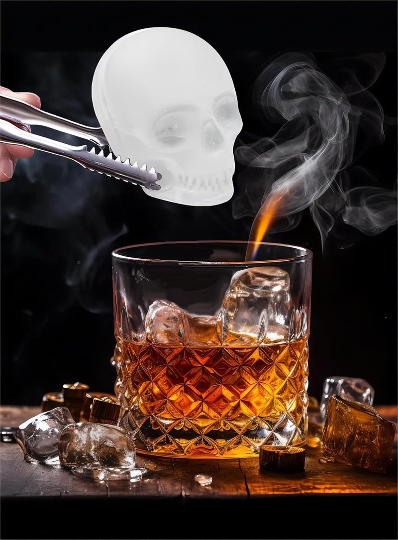 Gwindrise 2Pack Skull Ice Cube Tray 25 Large Skull Ice Molds for Halloween Decor BPAFree Silicone Easy Release Perfect for Whiskey Cocktails and Bourbon - Image 4