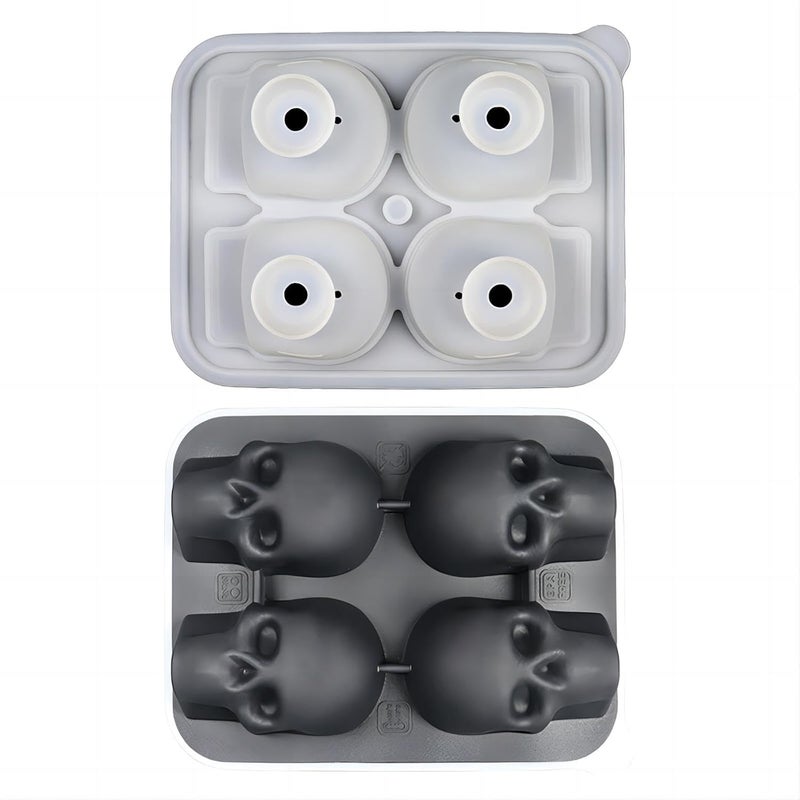 Gwindrise 2Pack Skull Ice Cube Tray 25 Large Skull Ice Molds for Halloween Decor BPAFree Silicone Easy Release Perfect for Whiskey Cocktails and Bourbon - Image 2
