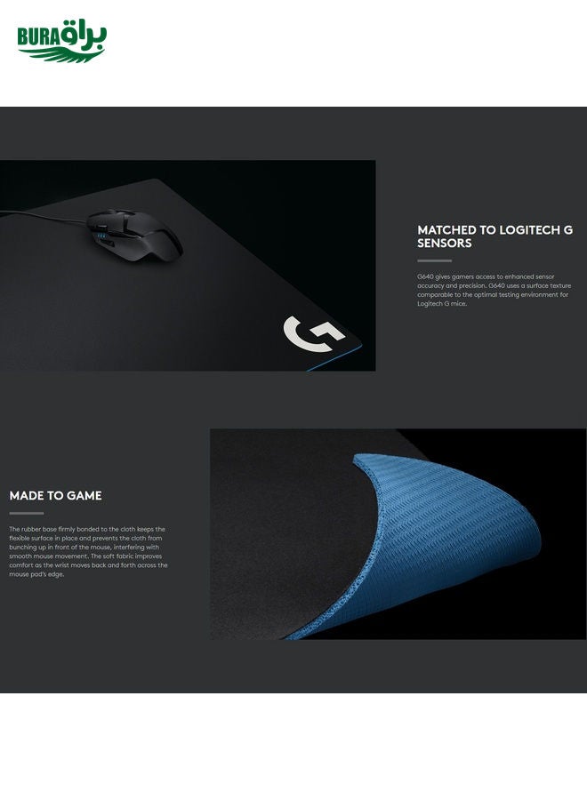 BURAQ Logitech G640 Cloth Soft E-sport Gaming Mouse Pad, Size: 46 x 40cm (Black)  - Image 4