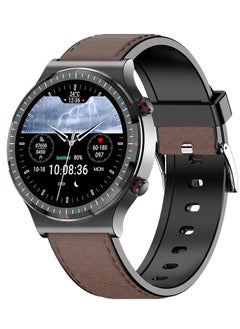 Smart Watch, G08 Multi Functional Optical Design Wrist Watch, Fitness Tracker Watch With Big Hd Display, Blood Presssure Heart Rate Temperature Monitoring Smart Watch, (Black + Retro Brown)