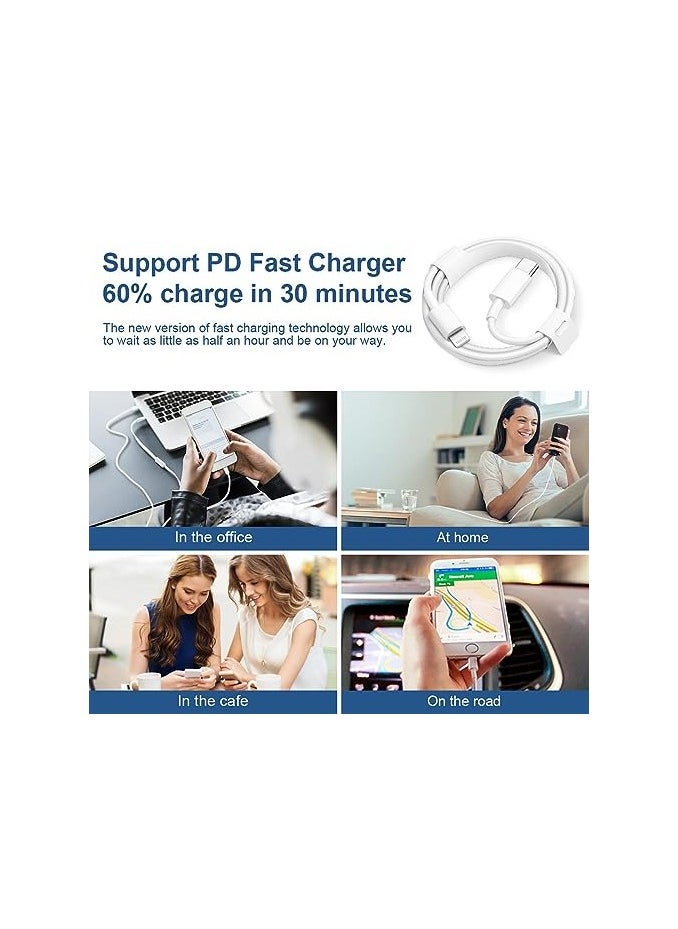 erorex - iPhone Fast Charger Lightning Cable 2-Pack USB-C to Lightning Cable (6.6Ft) Fast Charging Compatible with iPhone14/14 Plus/14 Pro/14 Pro Max/13/13pro/12/12 Pro/12 Pro Max/11/iPad - Image 1