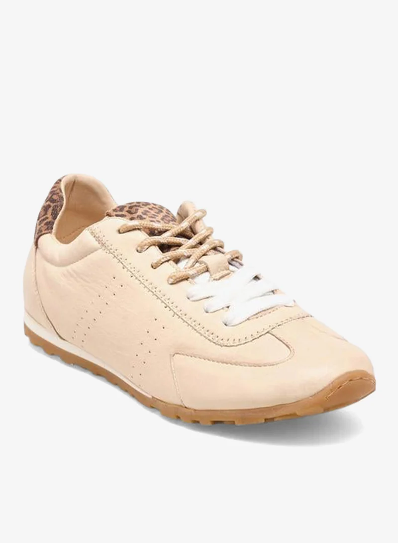 DUCHINI Women Lace-Up Leather Ankle Sneakers