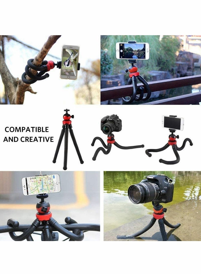 Tripod for iPhone and Camera Lightweight Tripods for Smartphone with Mount for Camera for GoPro Mobile Cell Phone Bendable Small Tripod Stand Holder Portable for iPhone Tripod for Live Streaming - Image 5
