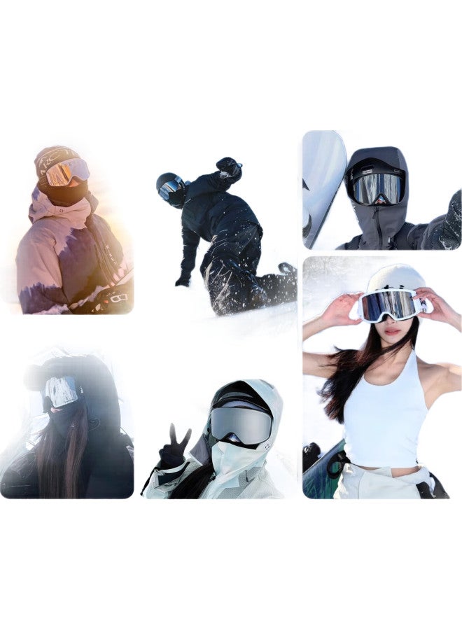 HB Ski Goggles X400 - White Frame Colorful Lens Windproof Motorcycle Riding Glasses Tactical Windproof Sand Off-Road Outdoor Sports - Image 1