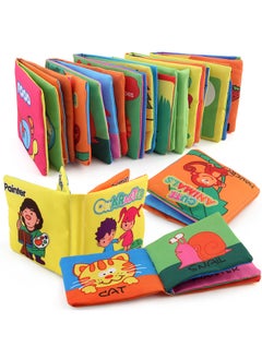 Generic 12 Three-dimensional Baby Cloth Book Early Education Toys English Palm Book Animal Digital Cognition Baby Cloth Book Foreign Trade-Color:4 Pages 8 Sports Items Cloth Book Weight 18g  - Image 1