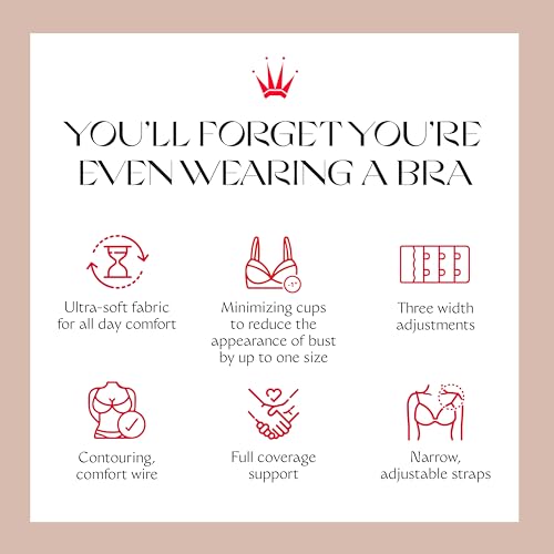 Triumph Comfort Minimizer W X Bra - Minimizer Bra for Women - Comfortable, Supportive Design - White, 38D - Image 5