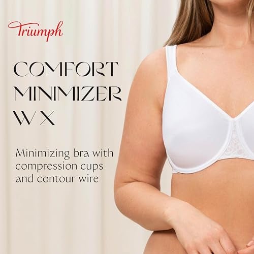 Triumph Comfort Minimizer W X Bra - Minimizer Bra for Women - Comfortable, Supportive Design - White, 38D - Image 4