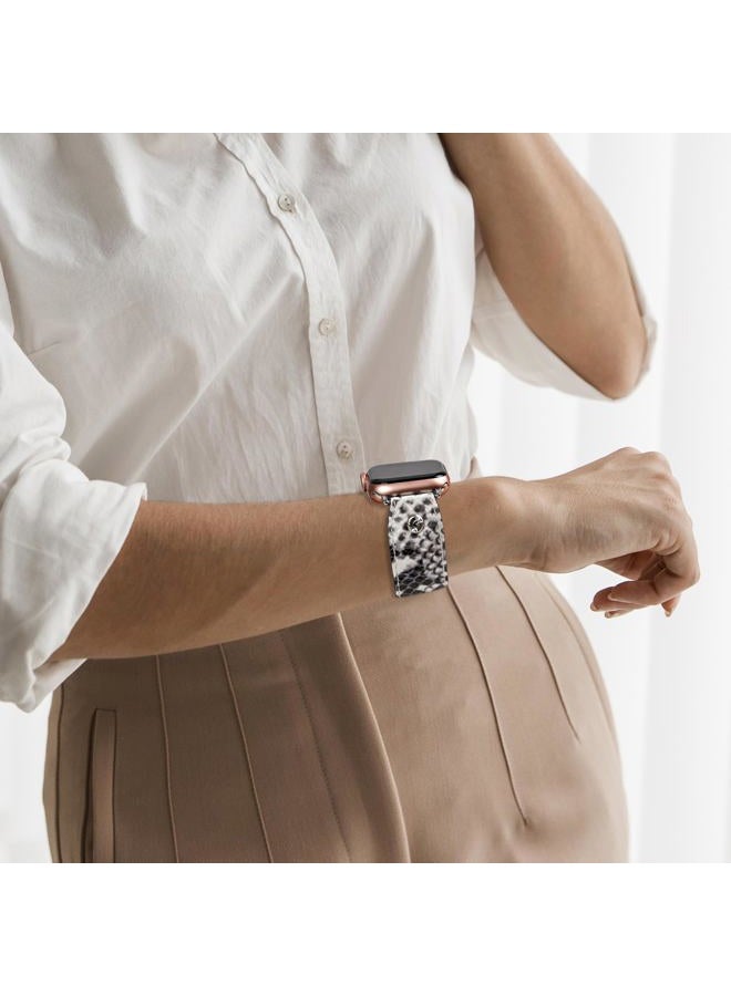 JOYOZY Leather Band Compatible with Apple Watch Band 38mm 40mm 41mm 42mm 44mm 45mm 49mm, Luxury iWatch Band with Bling Crystal for Ultra, Series SE/8/7/6/5/4/3/2/1, Designer Dressy Strap for Women - Image 5