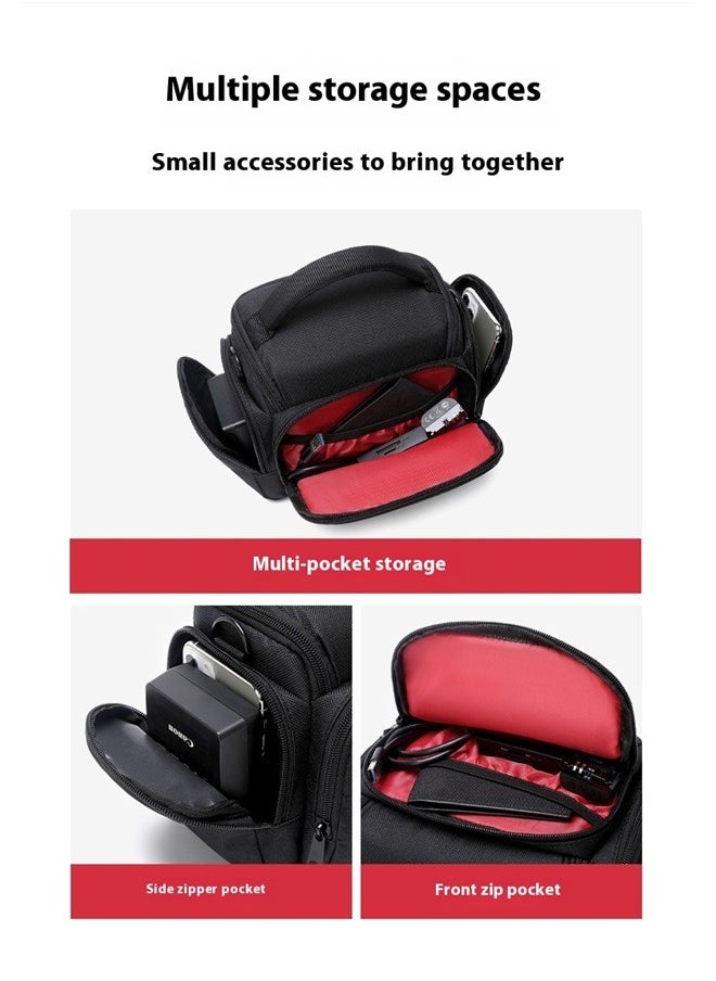 yongsheng Zippered Padded Camera Bag Black，Camera Case Bag Photography Accessories Camera Storage Carrying Case with Removal Straps for Women Men  - Image 5