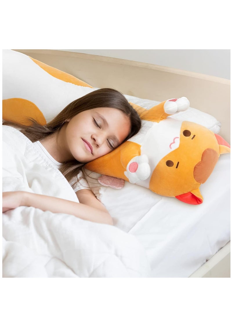 XiuWoo Soft Long Cat Plush Pillows, Stuffed Animals Squishy Pillows, Plushie Cute Kitty Sleeping Hugging Pillow, Sleeping Throw Pillow, Cute Doll Toy, Lumbar Pillow for Kids, Baby and Adult  - Image 5