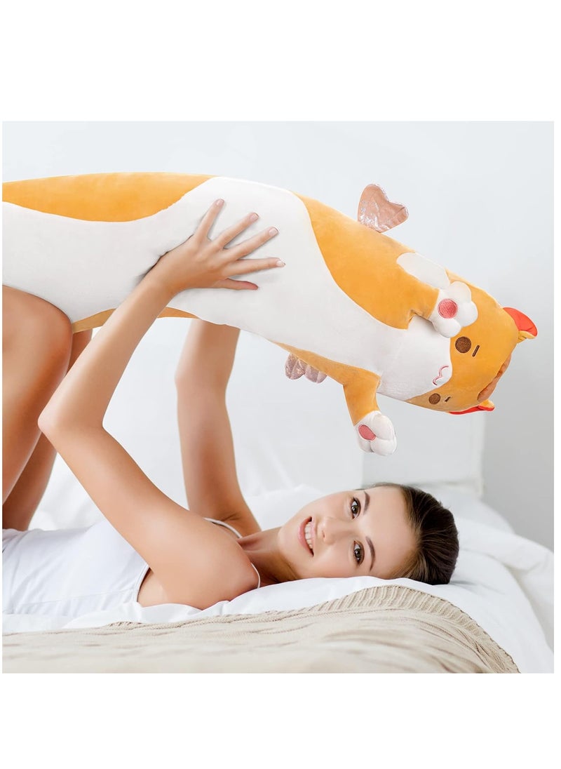 XiuWoo Soft Long Cat Plush Pillows, Stuffed Animals Squishy Pillows, Plushie Cute Kitty Sleeping Hugging Pillow, Sleeping Throw Pillow, Cute Doll Toy, Lumbar Pillow for Kids, Baby and Adult  - Image 4