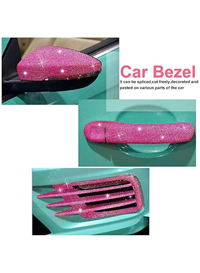 12000 Pcs Bling Bling Rhinestone Sheet Rhinestones Sticker DIY Car Decoration Sticker Self Adhesive Glitter Crystal Gem Stickers for Car Decoration, 9.4 x 7.9 Inch(Big Red AB Color) - Image 5