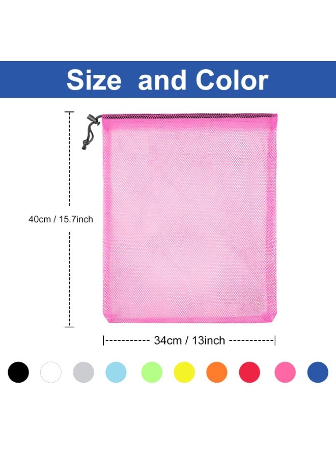 10 Mesh Drawstring Bags, Multifunctional Nylon Bags, Durable Storage Mesh Bags, Suitable For Camping, Sports, Swimming, Training, And Fitness Drawstring Storage Bags (13 '' X 16 '') - Image 2