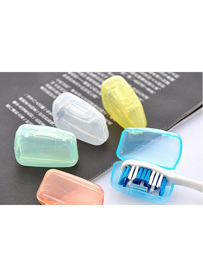 TOPSKY Daily Needs Plastic Toothbrush Cap Head Cover For Hygiene And Travel -Et Of 5 Piece, Multi-coloured - Image 3