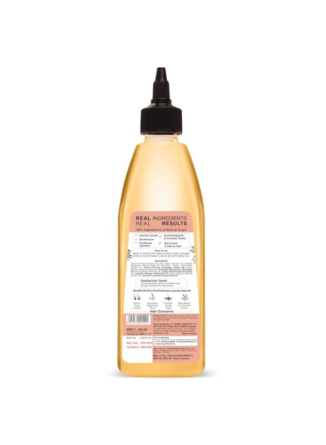 Soulflower Rosemary Baby Hair Oil for Hair Growth, 100% Pure & Natural Organic, Nourishment with Avocado, Coconut, Olive & Almond Oils, Dermatologist & Pediatrician Tested for Healthy Scalp, 225ml - Image 3