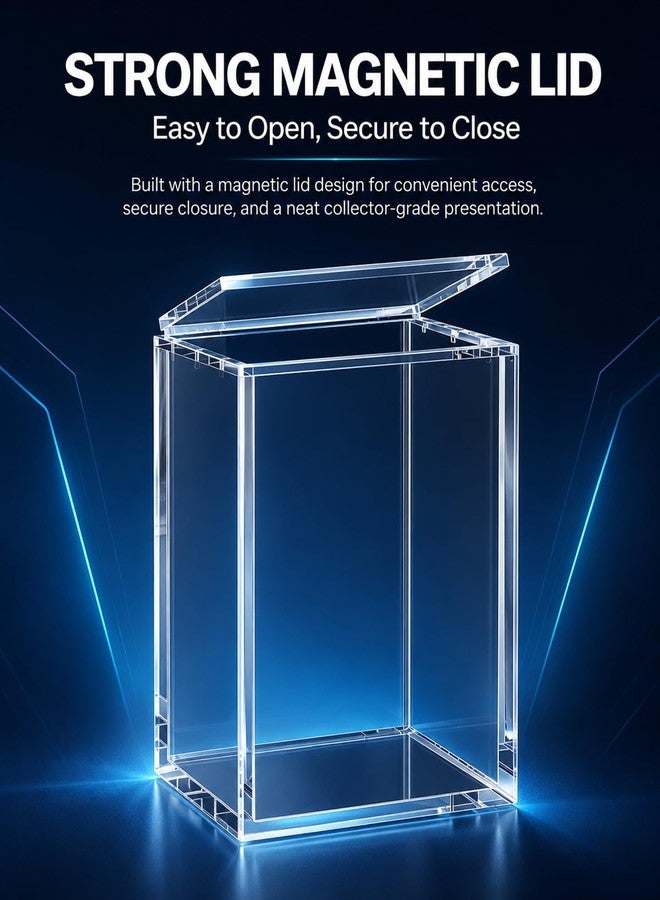 VINJKZQ 2-Pack Acrylic Case for New Sealed Booster Bundle – Perfect Order, Ascended Heroes & Chaos Rising – 5mm Clear Acrylic, Magnetic Lid, Dust & UV Resistant Collector Display - Image 5