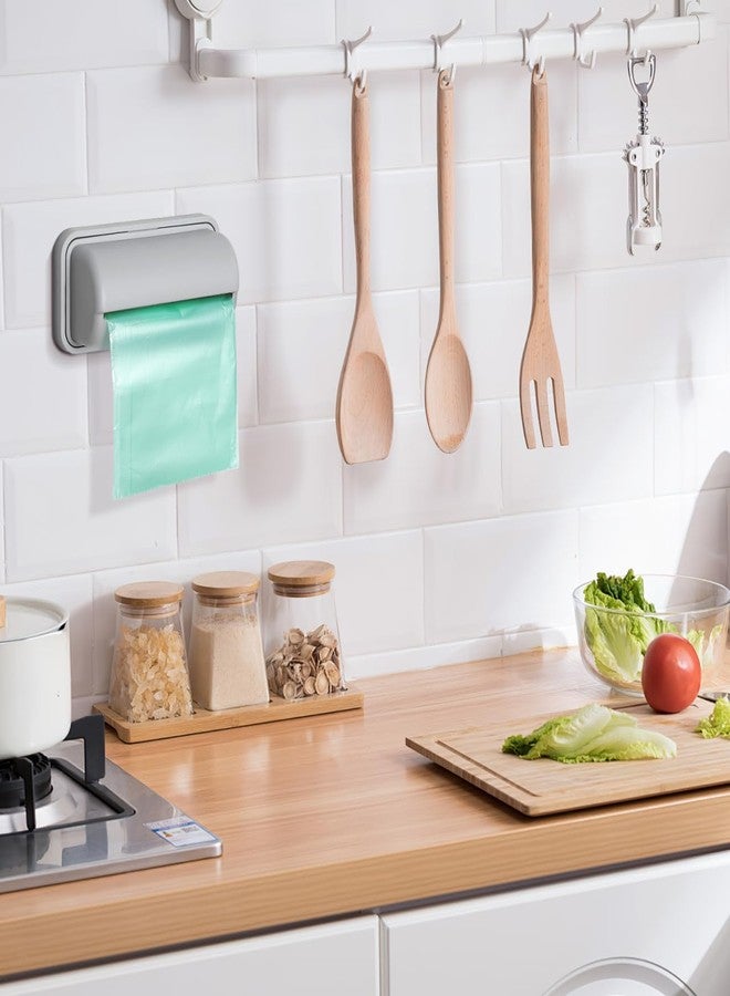 CORHAD 3 Pack Adhesive Wall Mount Trash Bag Holders Plastic Bag Storage Boxes Organizer for Kitchen Bathroom Compact 5.90X2.67X1.77 Inch - Image 3