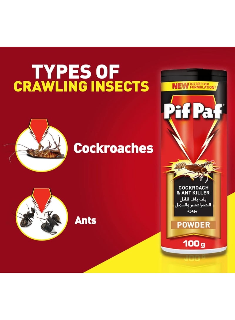 Pif Paf Cockroach & Ant Killer Powder 100g x 3 - Image 2