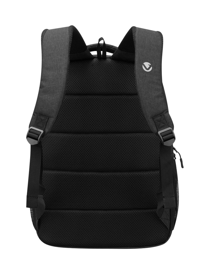 Volkano slator Backpack for Laptop Tablet up to 15.6” Inches, Classic,100 polyester light weight high-quality, Water-Resistant Travel Backpacks, Fashion Slim Durable, Black - Image 2