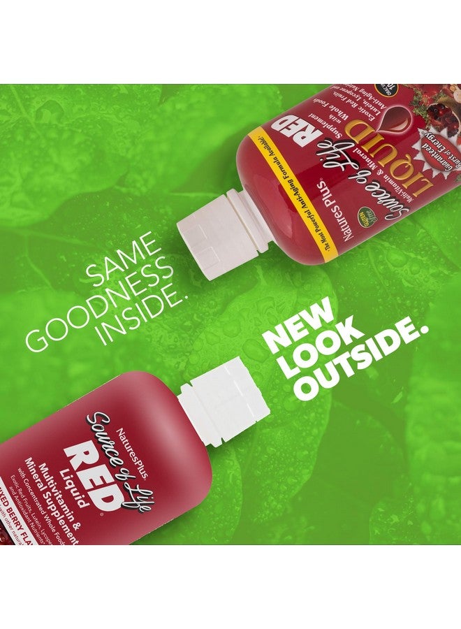 Natures Plus Source of Life RED Multivitamin Liquid - 30 oz - Energy & Immune Support - with Exotic Red Fruits, Lycopene & Lutein - Vegetarian & Gluten Free - 30 Servings - Image 2