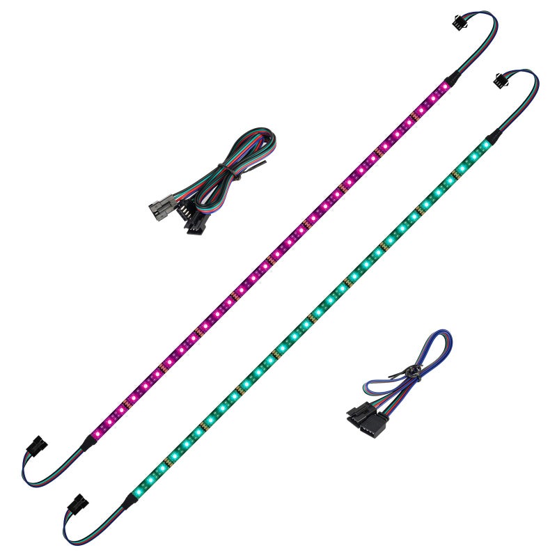 BTFLIGHTING PC RGB Strip 2PCs 197in for 12V 4Pin LED Headers for ASUS Aura Sync Gigabyte RGB Fusion MSI Mystic Light
