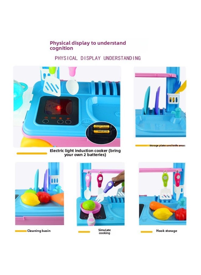ألعاب الأطفال والبنات ألعاب المطبخ المنزلية وقضيب سحب كبير وحقيبة محاكاة أداة التجميل - اللون: 23 صندوق يد للتجميل - Image 5