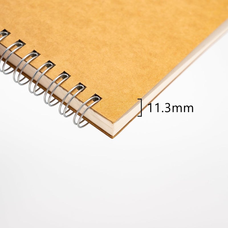 DSTELIN 9 inch x 6 inch 100GSM Blank Spiral Notebook 1Pack Soft Cover Sketch book 160 Pages  80 Sheets Brown  - Image 4
