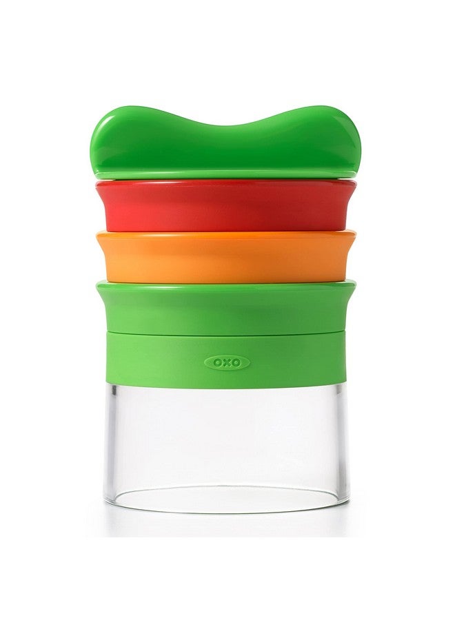 OXO Good Grips 3-Blade Hand-Held Spiralizer, Green, Red, & Orange - Image 1