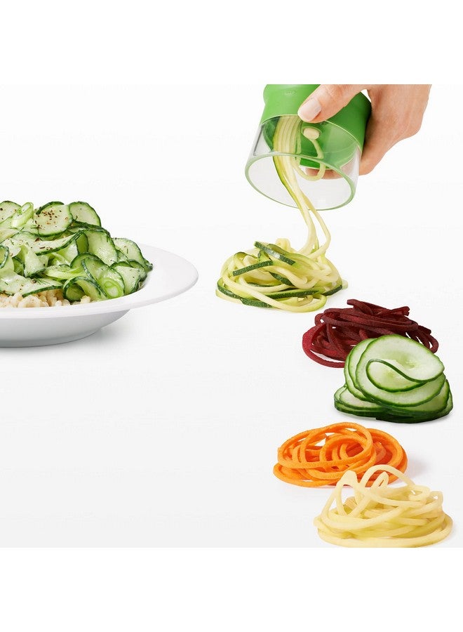 OXO Good Grips 3-Blade Hand-Held Spiralizer, Green, Red, & Orange - Image 4