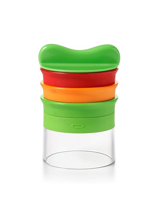 OXO Good Grips 3-Blade Hand-Held Spiralizer, Green, Red, & Orange - Image 2