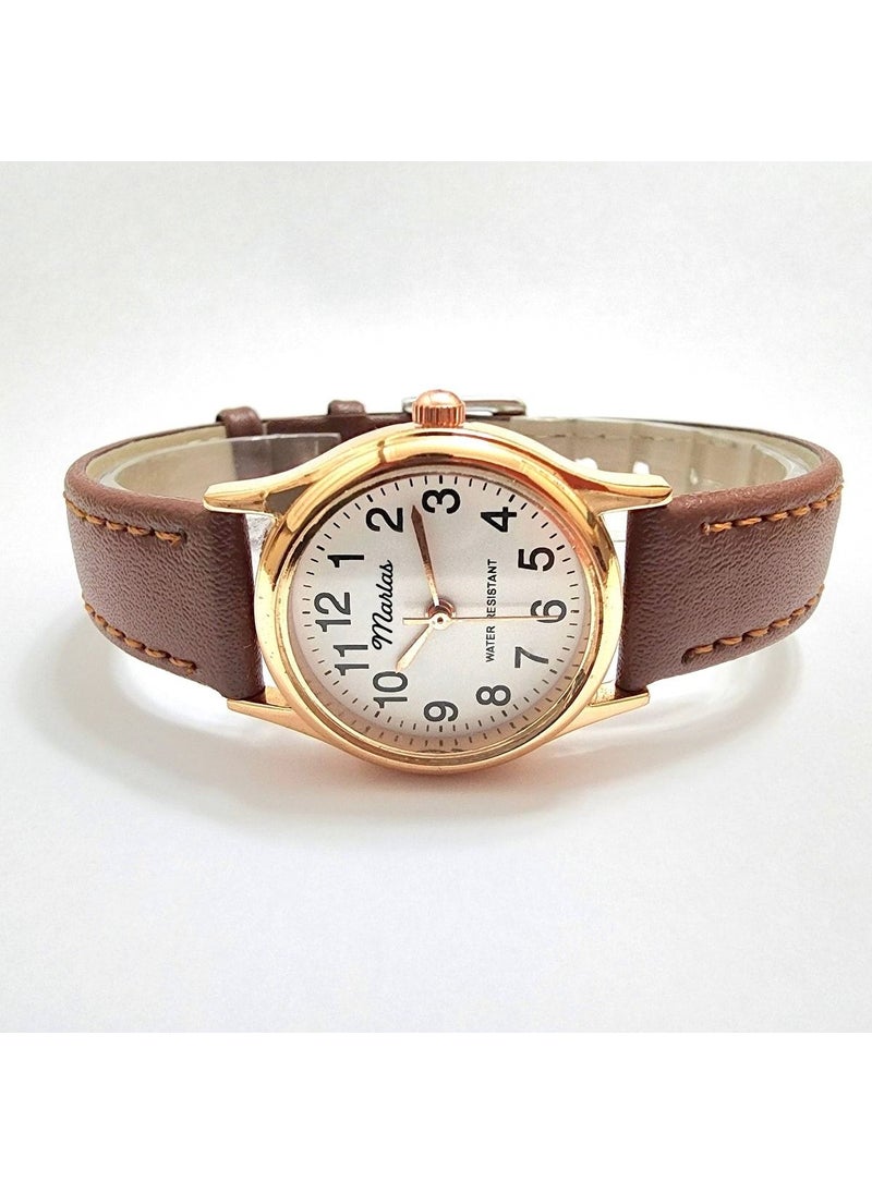 Tekno Trust Retro Women's Wristwatch, Vintage Design, Classic, Rose Gold Color, Strap, Iconic, Minimal  - Image 1
