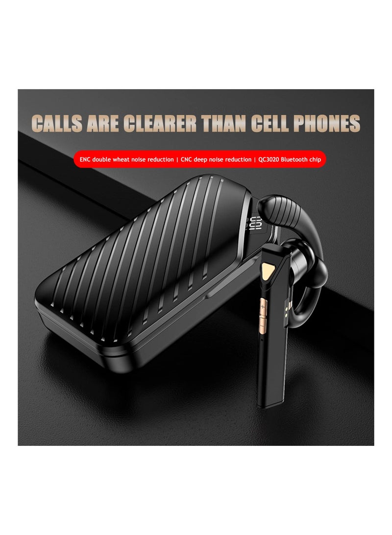 SYOSI Single Ear Bluetooth Headset V5.1t, Single-Ear Bluetooth Earpiece with Charging Bin, 108 Hours Long Battery Life, Adjustible Ear Earphoneswith Noise Canceling Dual-Mic, for Business/Office/Driving - Image 5