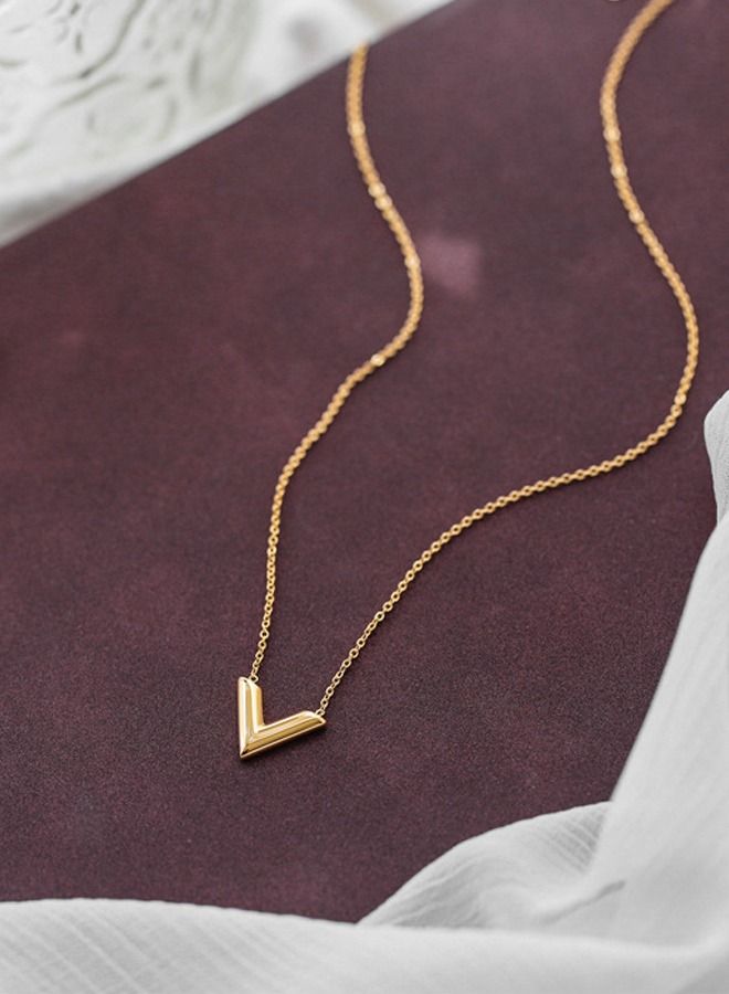 DUNISO V-Shaped Pendant Necklace For Women and Girls Trendy Fashion Accessories with a Unique Minimalist Vibe Fashion Jewelry Dress Accessories - Image 3