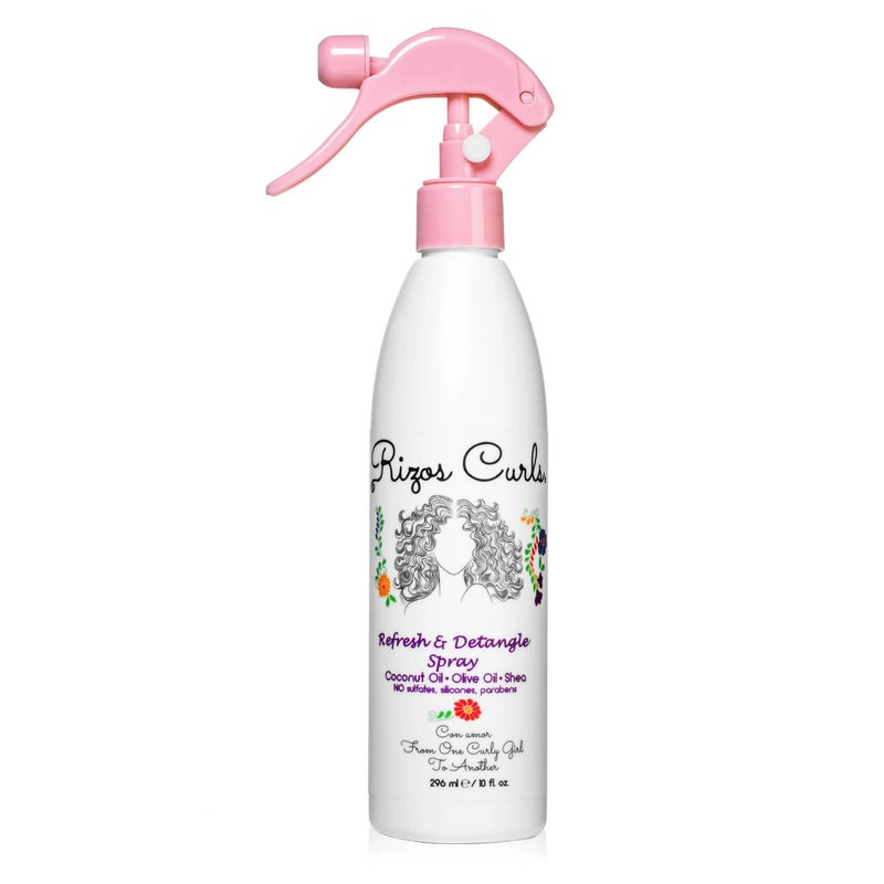 Rizos Curls Refresh & Detangle Spray â€“ Detangling & Curl Leave-In with Coconut Oil â€“ Nourishes, Hydrates & Controls Frizz for Every Curl Pattern â€“ Adds Shine, 2aâ€“4c Hair Types â€“ Vegan & Cruelty-Free - Image 1
