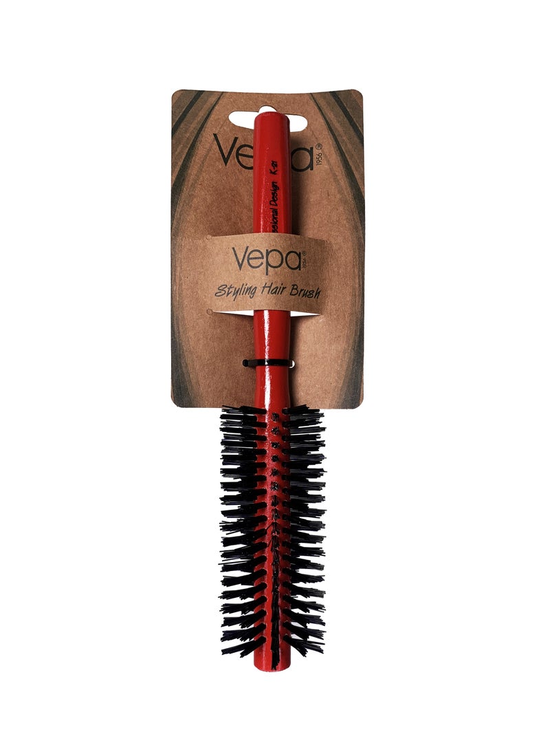 Vepa - Hair Brush Professional Design K-21 Red, Delicate Hair Separation, Damage-Free Hair Care, Vibrant Oil Distribution - Image 1