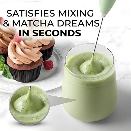 Matchiva Matcha Whisk Set with Matcha Bowl - Matcha Set Included Electric Frother, Bamboo Whisk, Matcha Spoon, Bamboo Holder, Sifter, Spoon Stand (Mottled Green) - Image 5