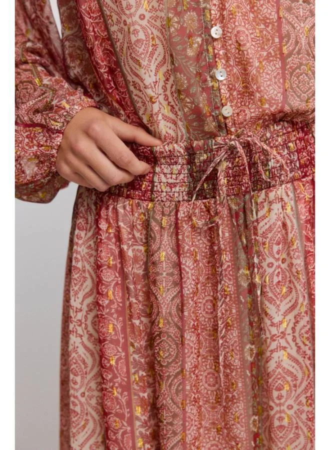Springfield Border print ruffle midi skirt
