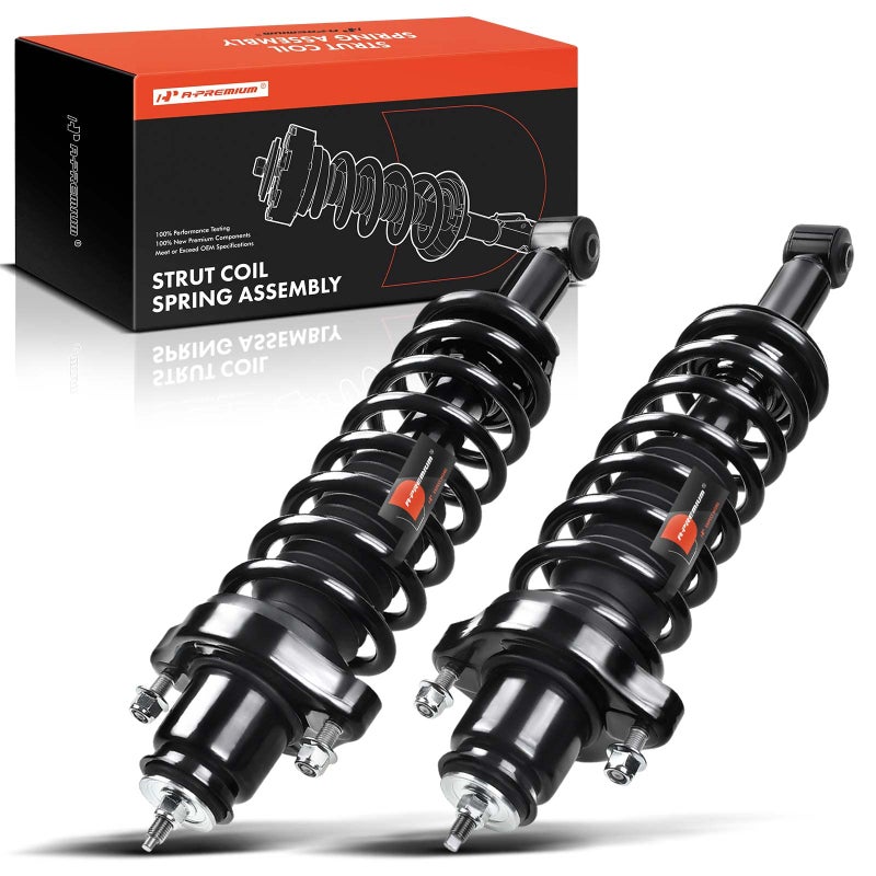 APremium Rear Pair 2 Complete Strut  Coil Spring Assembly Compatible with Mitsubishi Lancer GTS 2008 2009 2010 Driver and Passenger Side