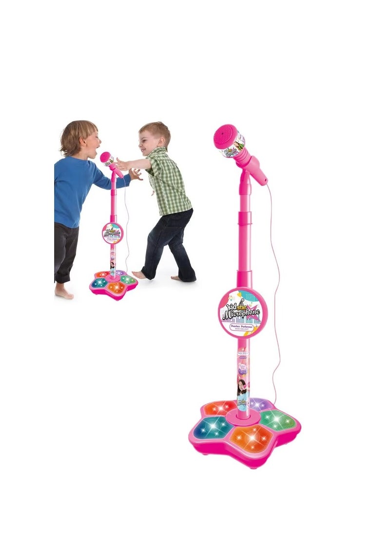 رالي ميكروفون أطفال قابل للتعديل مع إضاءة وموسيقى مع مشغل MP3 - Image 5