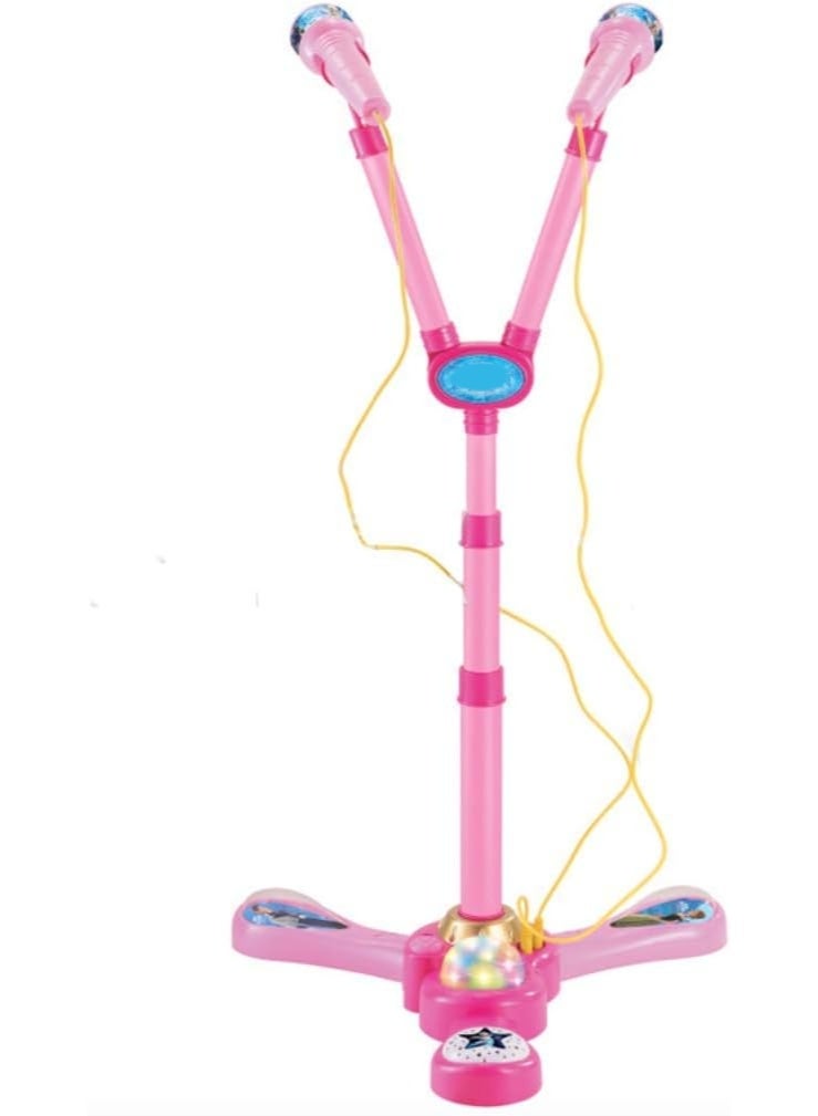 رالي ميكروفون أطفال قابل للتعديل مع إضاءة وموسيقى مع مشغل MP3 - Image 1